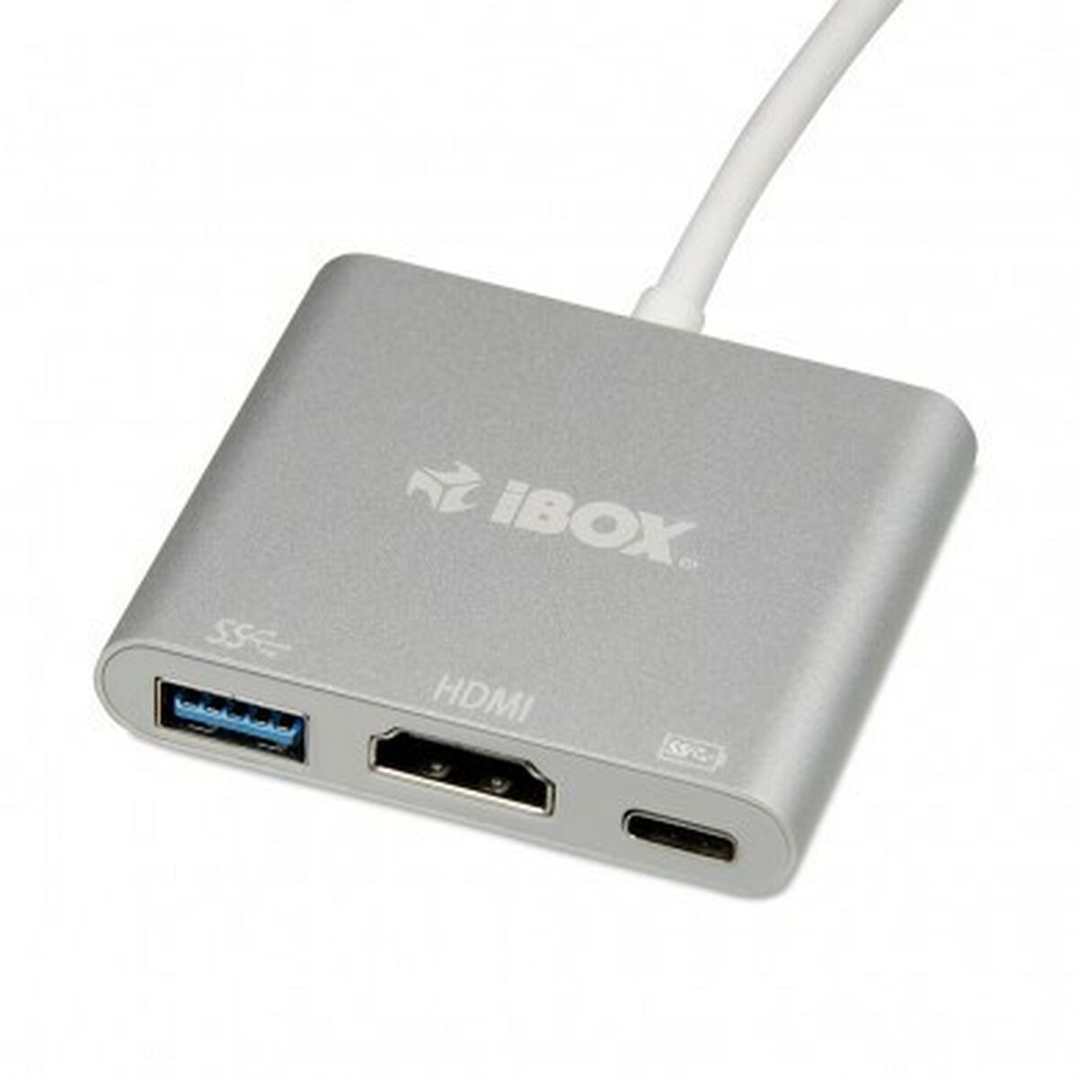 USB Centrmezgls Ibox IUH3CFT1 Balts Sudrabains
